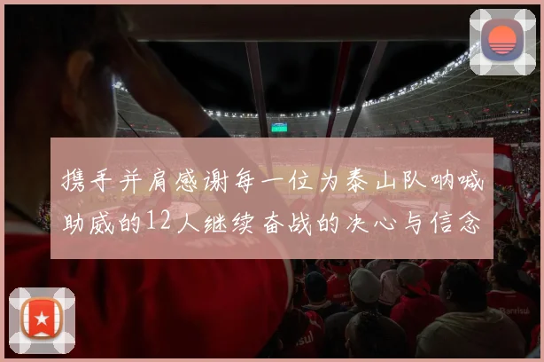 携手并肩感谢每一位为泰山队呐喊助威的12人继续奋战的决心与信念